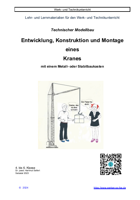 Arbeitsunterlagen zum Kran